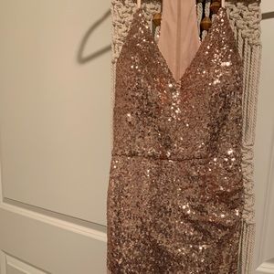 Gold glitter dress